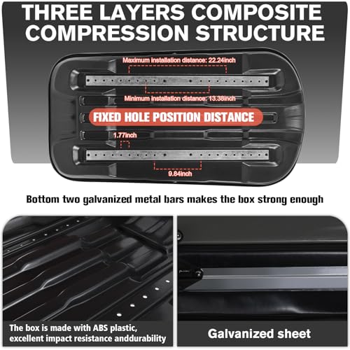 Gray 13 Cu.Ft Hard Shell Roof Cargo Box with Lock X420