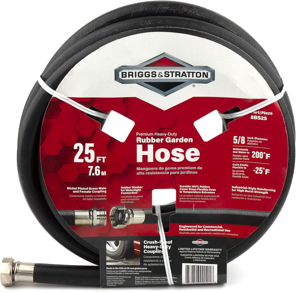 75-Foot Heavy-Duty Rubber Garden Hose Pack of 2 K91584