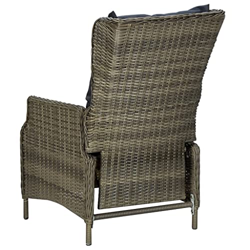 7 Piece Patio Dining Set Brown A688
