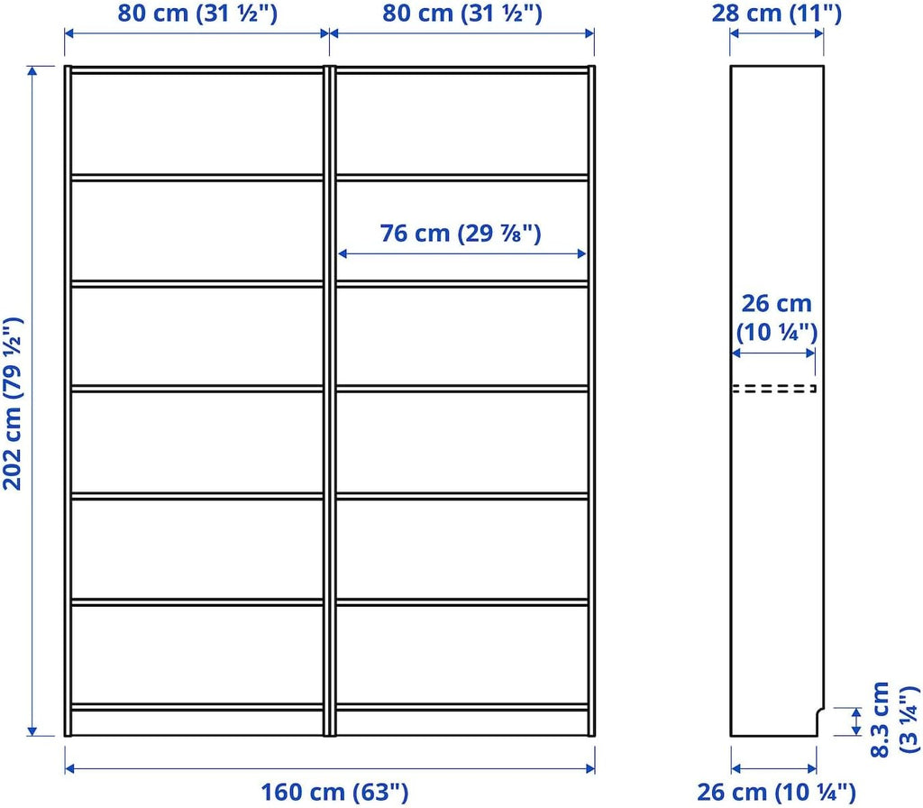 White Bookcase M285