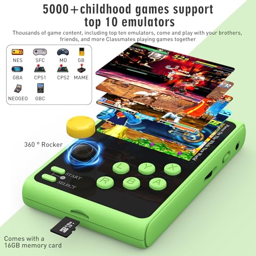 3.5-Inch IPS Screen Retro Handheld Game Console with 5000 Built-in Games P2664