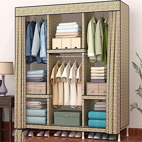 Solid Wood 168 * 130cm Wardrobe N79703