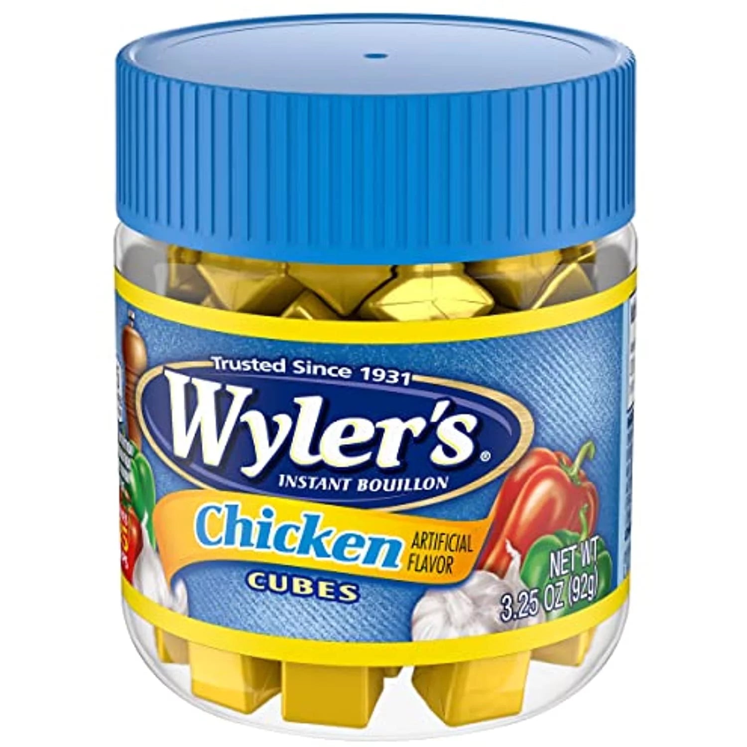 Chicken Instant Bouillon Cubes Jar, 3.25 Oz, Pack Of 8 M322069