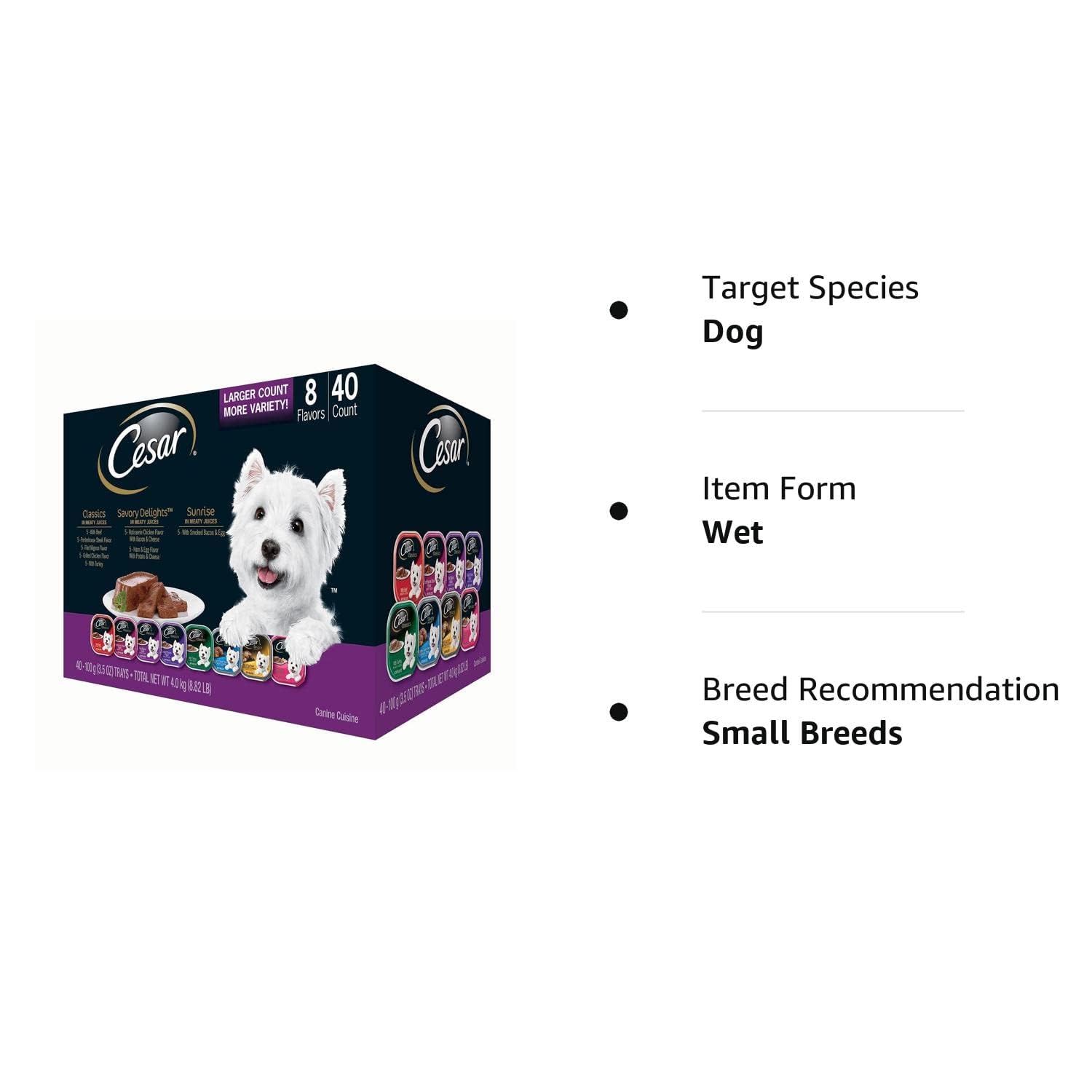 40 ct Wet Dog Food Variety Pack C3790