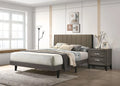 3pc Queen Size Bedroom Set with Upholstered Headboard and 2 Nightstands I86309
