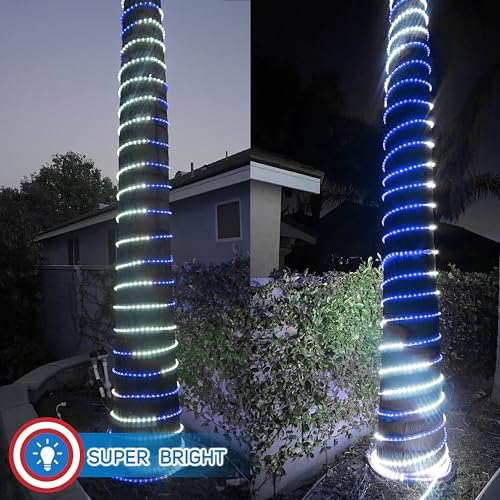 LED Rope Lights Red White Blue 30 Feet O9431