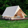 Canvas Glamping Tent Rainproof for 4 Person with Windows K7953
