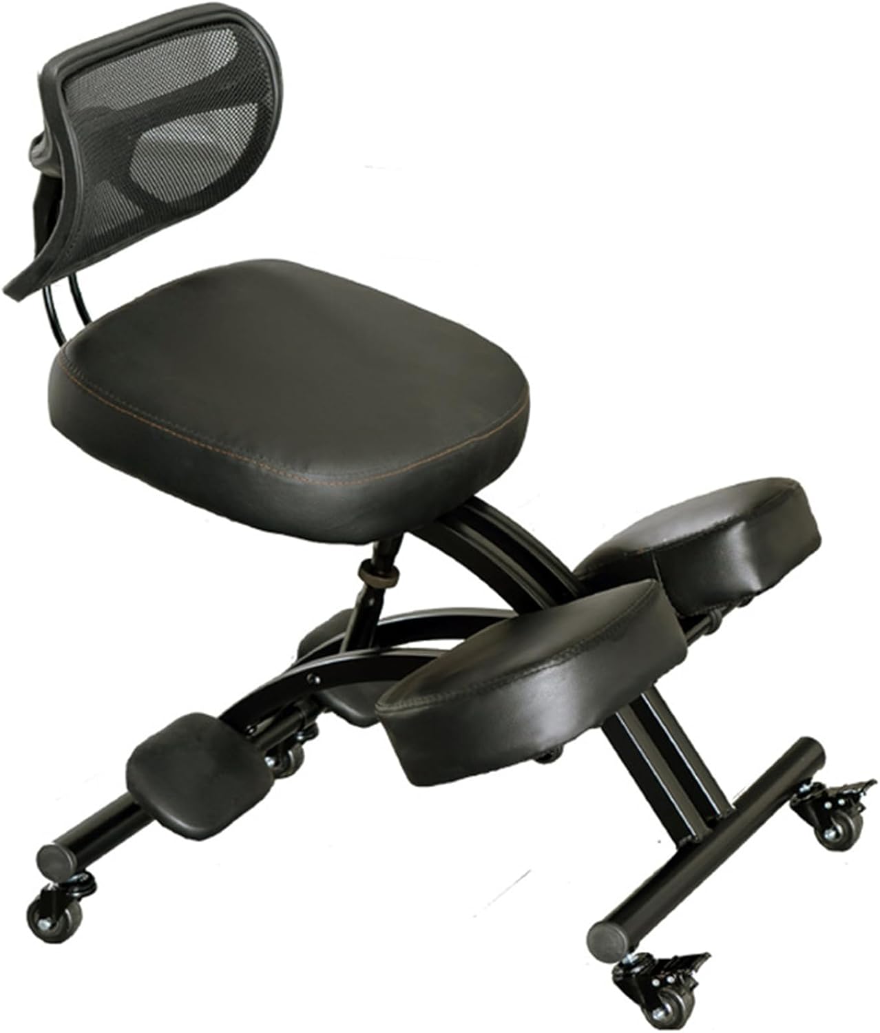 Black Ergonomic Kneeling Chair with Backrest B701