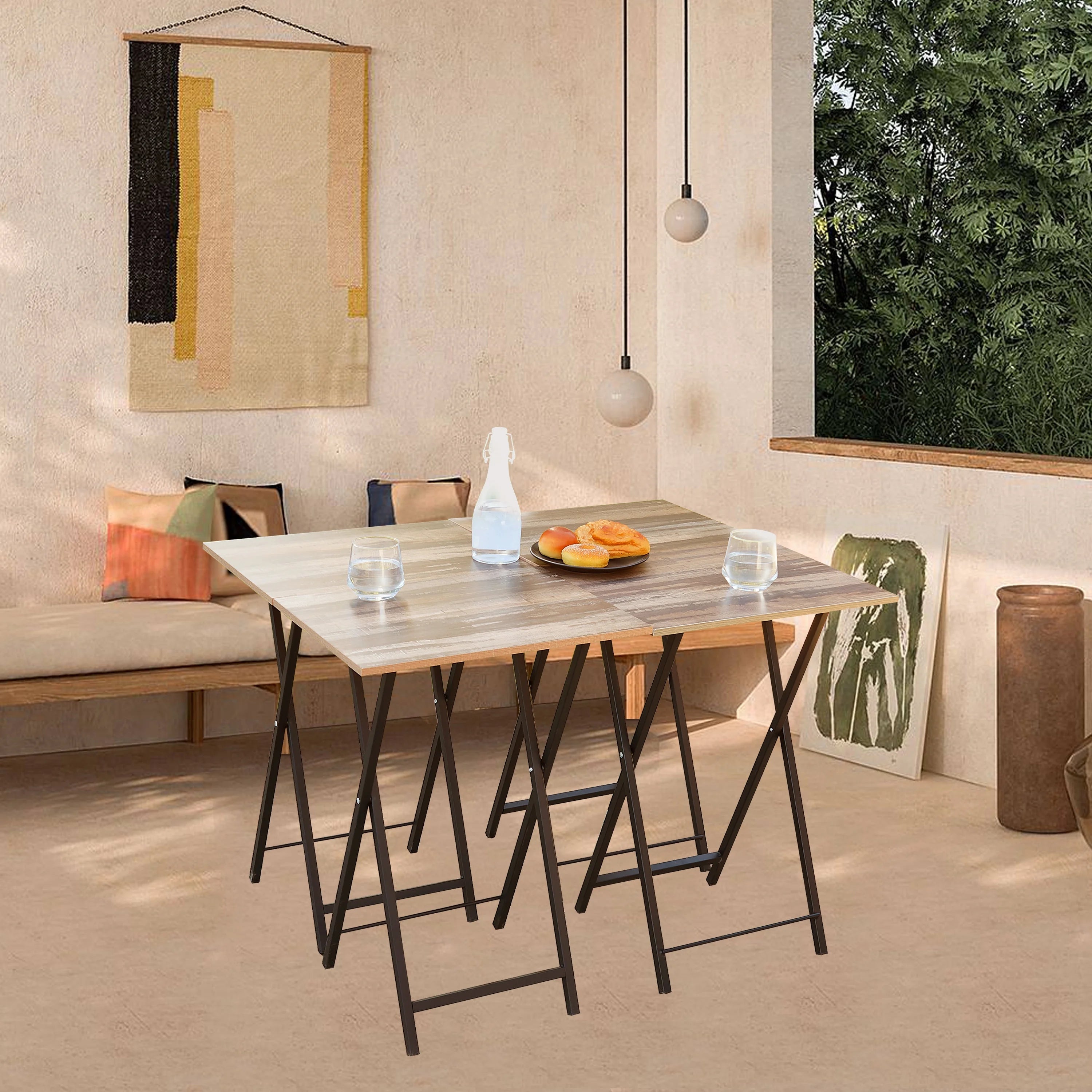 Set of 4 Folding TV Tray Tables C22809