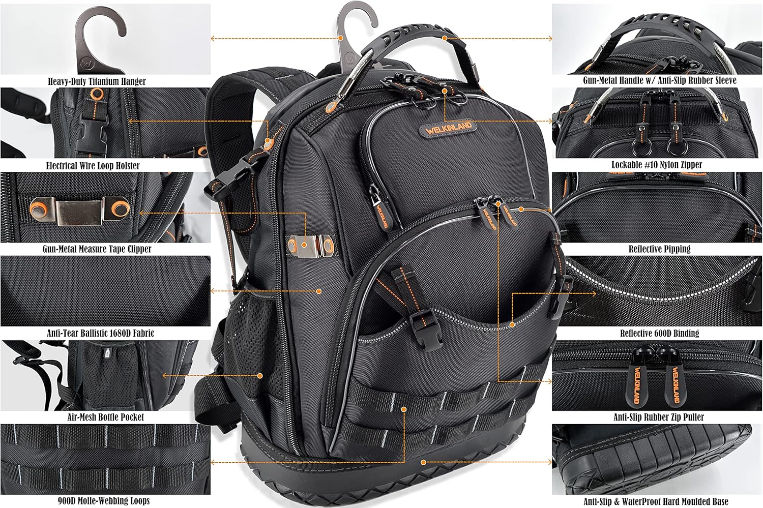 77-Pockets Tool Backpack N9527