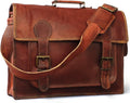 18 Inch Leather Messenger Bag Laptop Briefcase Satchel X658