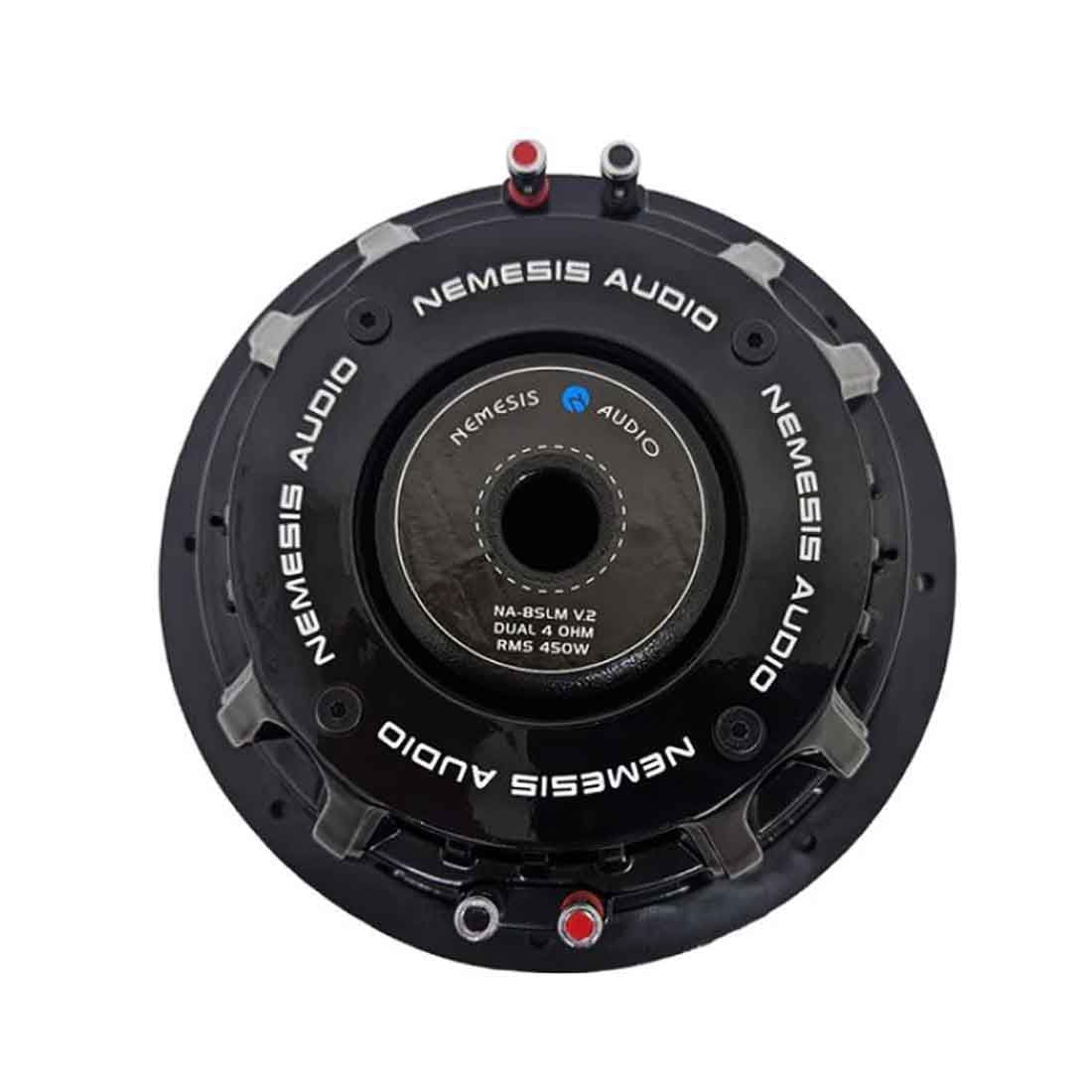 8" 450W RMS Dual 4-Ohm DVC Shallow Mount Subwoofer F976551