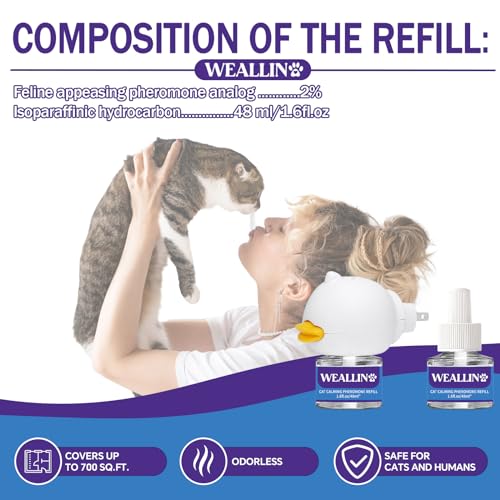 Cat Calming Diffuser Kit with 1 Diffuser + 2 Refill 48ml Vial O852
