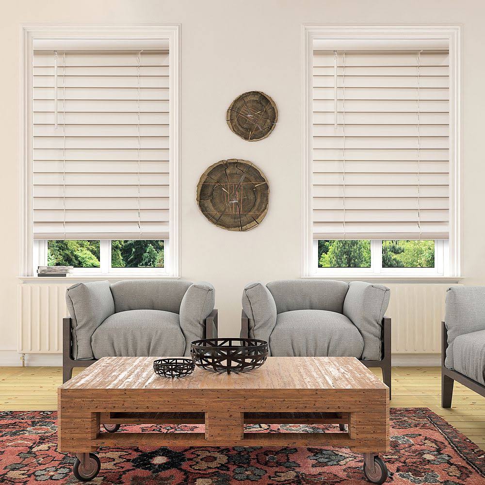 White 48-in Faux Wood Blinds E804040