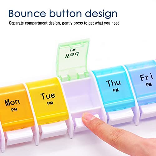 Monthly Pill Organizer 2 Times A Day, 30 Day Medicine Organizer, AM PM Pill Cases, 4 Week Pill Box C73008
