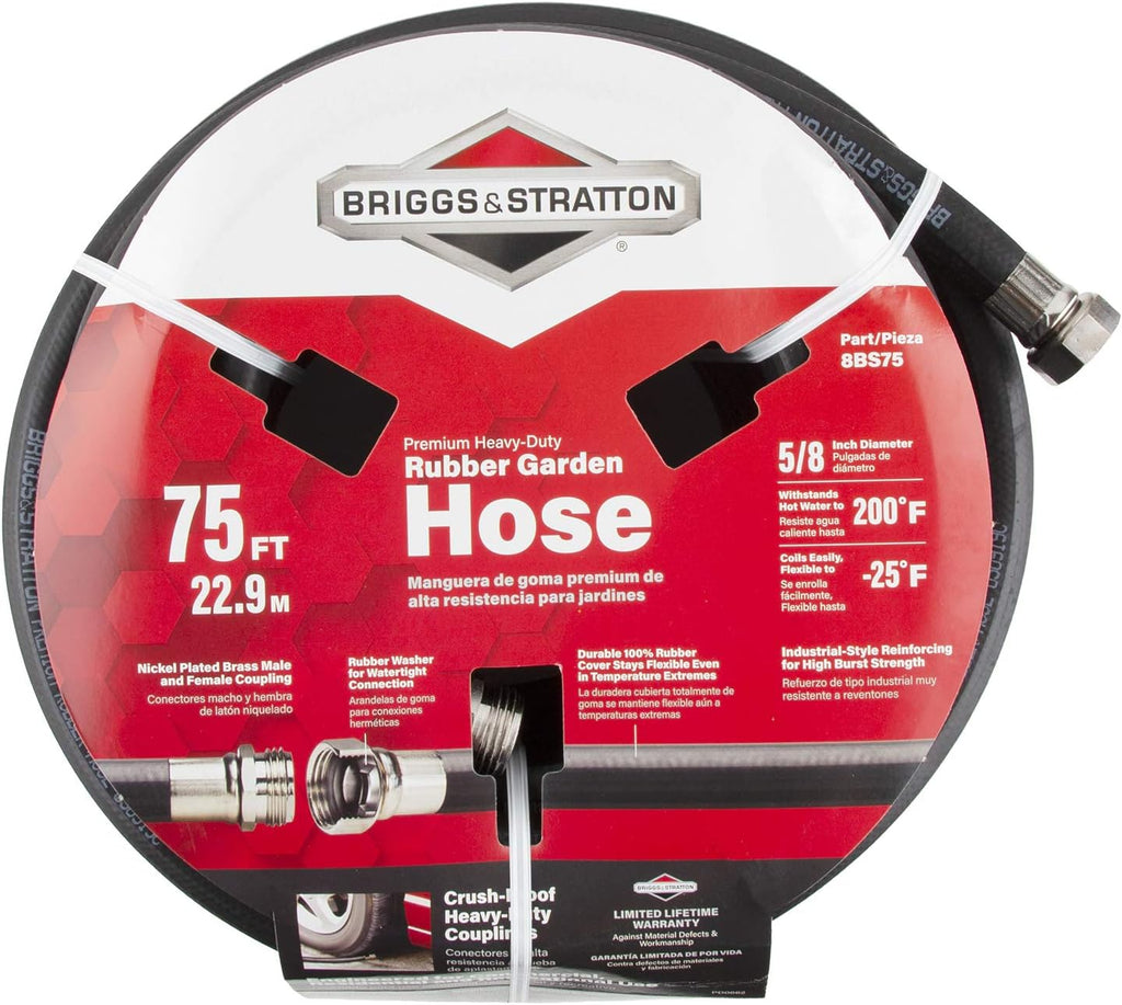 75-Foot Heavy-Duty Rubber Garden Hose Pack of 2 K91584