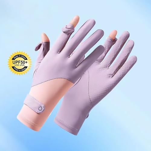 UV Sun Protection Touchscreen Gloves Full Finger Anti-Slip Cycling Gloves W3435