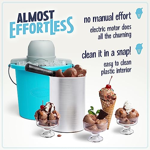 Dark Wood 4 Quart Electric Ice Cream Maker W624