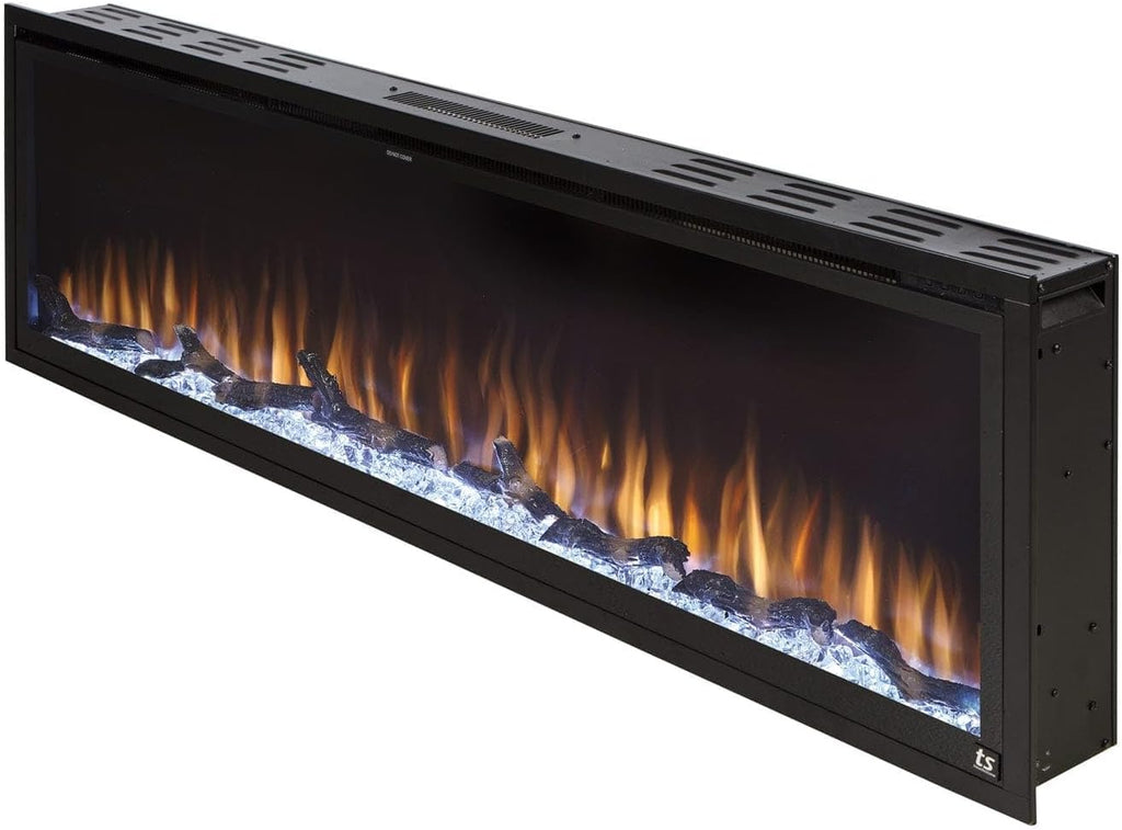 60 Inch Smart Electric Fireplace and 72 Inch Espresso Wood Mantel P340