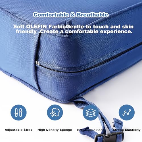 Tan Olefin Fabric Deep Seat Cushion Set of 2 O3687