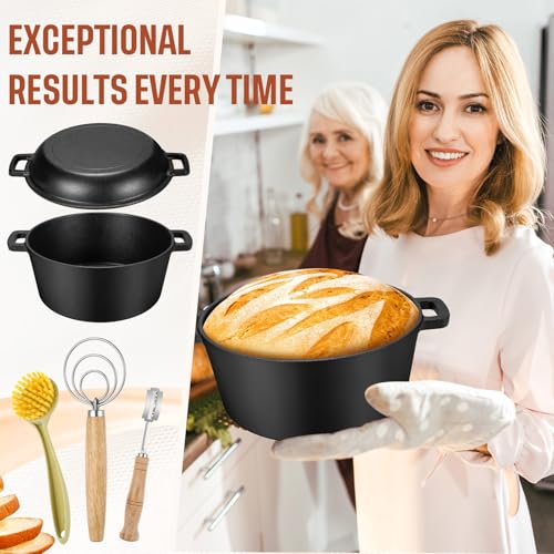 Pre Seasoned Cast Iron Dutch Oven with Lid I2984