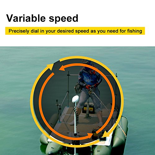 White 12V 55LBS 48inch Bow Mount Trolling Motor with Remote Control B45596