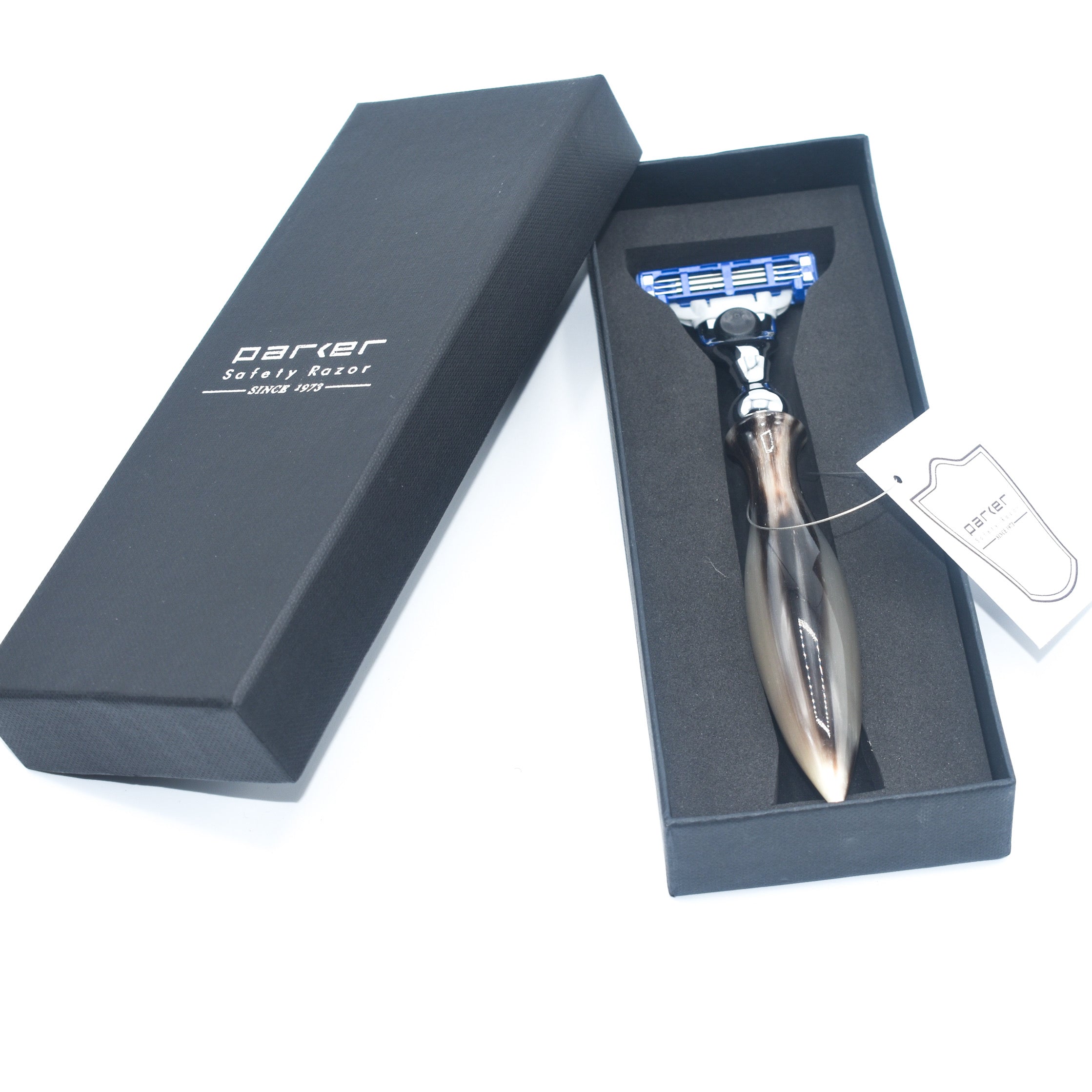 50M Genuine Ox Horn Safety Razor with 1 Gillette Blade G645