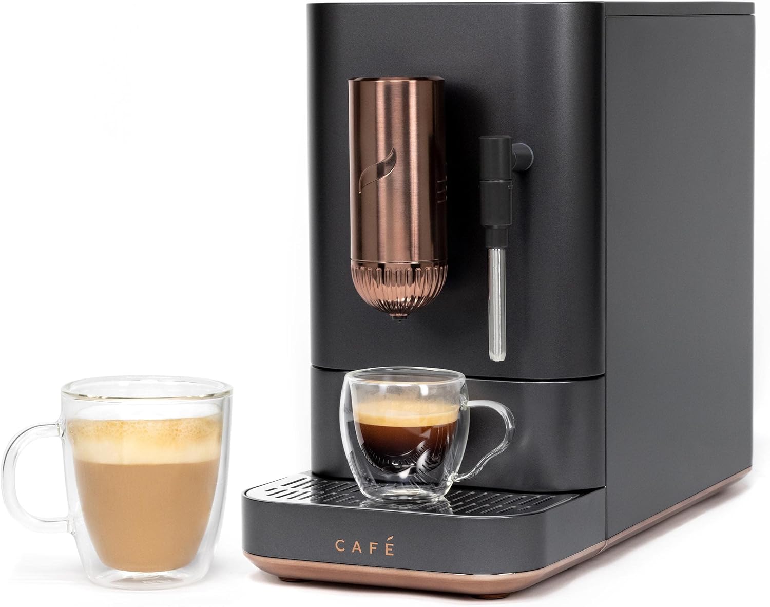 Matte White Automatic Espresso Machine with 20 Bar Pump Pressure Q383
