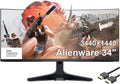 34" Curved QD-OLED Gaming Monitor, 3440x1440, 165Hz, 0.1ms L9052