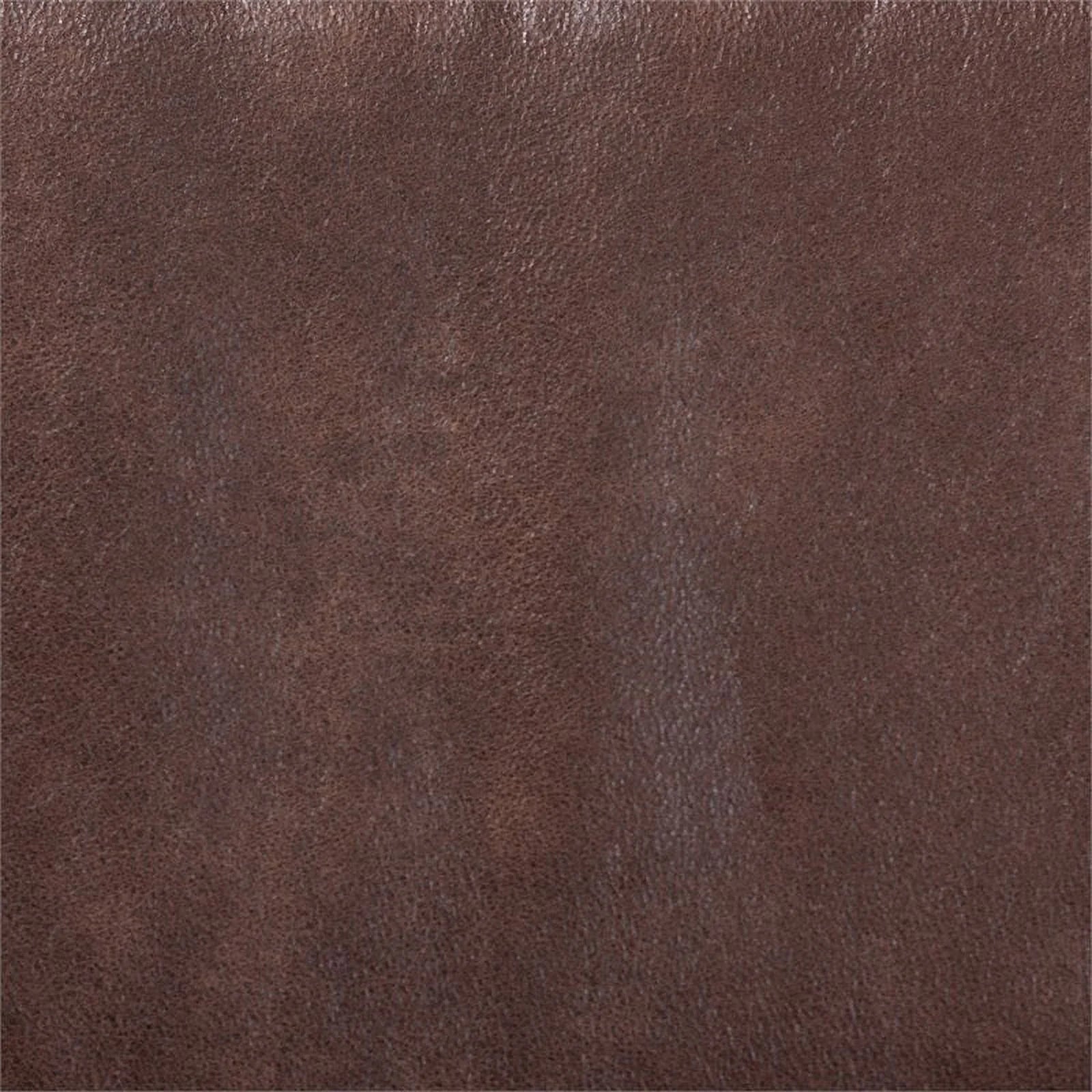 Dark Brown Faux Leather Armchair and Ottoman Set G432178