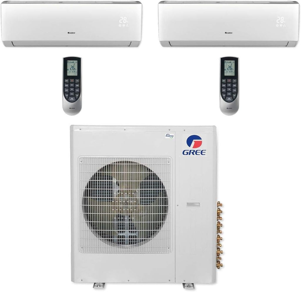 42,000 BTU Dual-Zone Wall Mount Mini Split Air Conditioner Heat Pump 208/230V SEER 21 Y136642