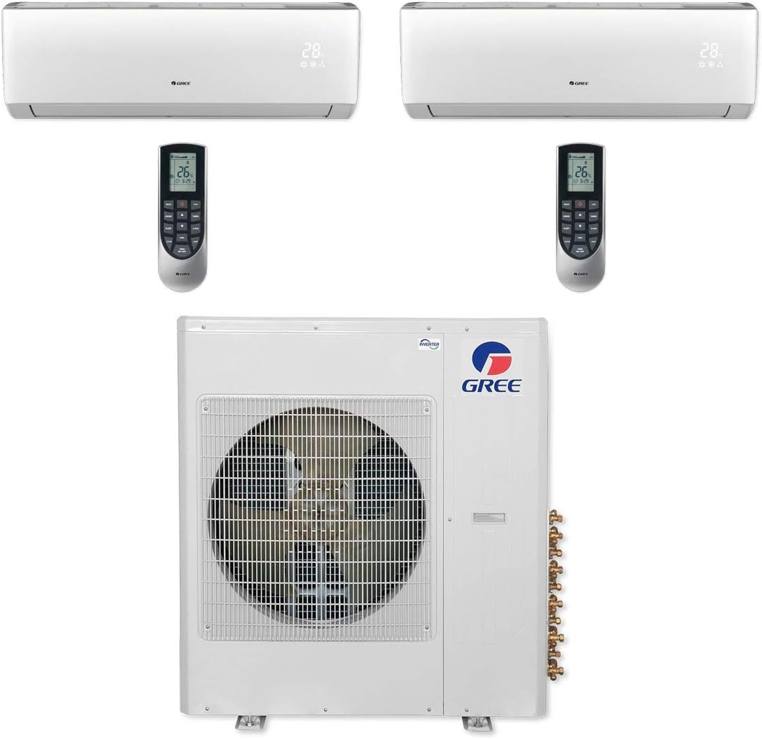 42,000 BTU Dual-Zone Wall Mount Mini Split Air Conditioner Heat Pump 208/230V SEER 21 Y136642