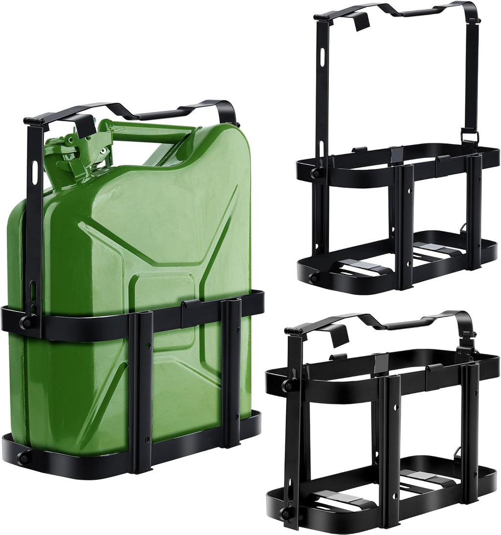 2 Pcs 5 Gallon 20 Liter Metal Lockable Jerry Can Mount Holder Black B61730