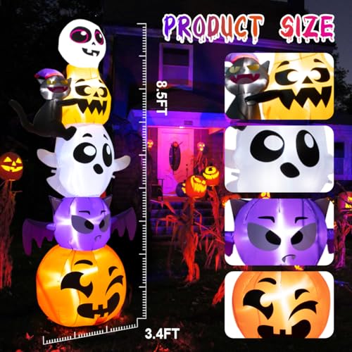 8FT Halloween Inflatable Decorations with Built-in LED Light W6882