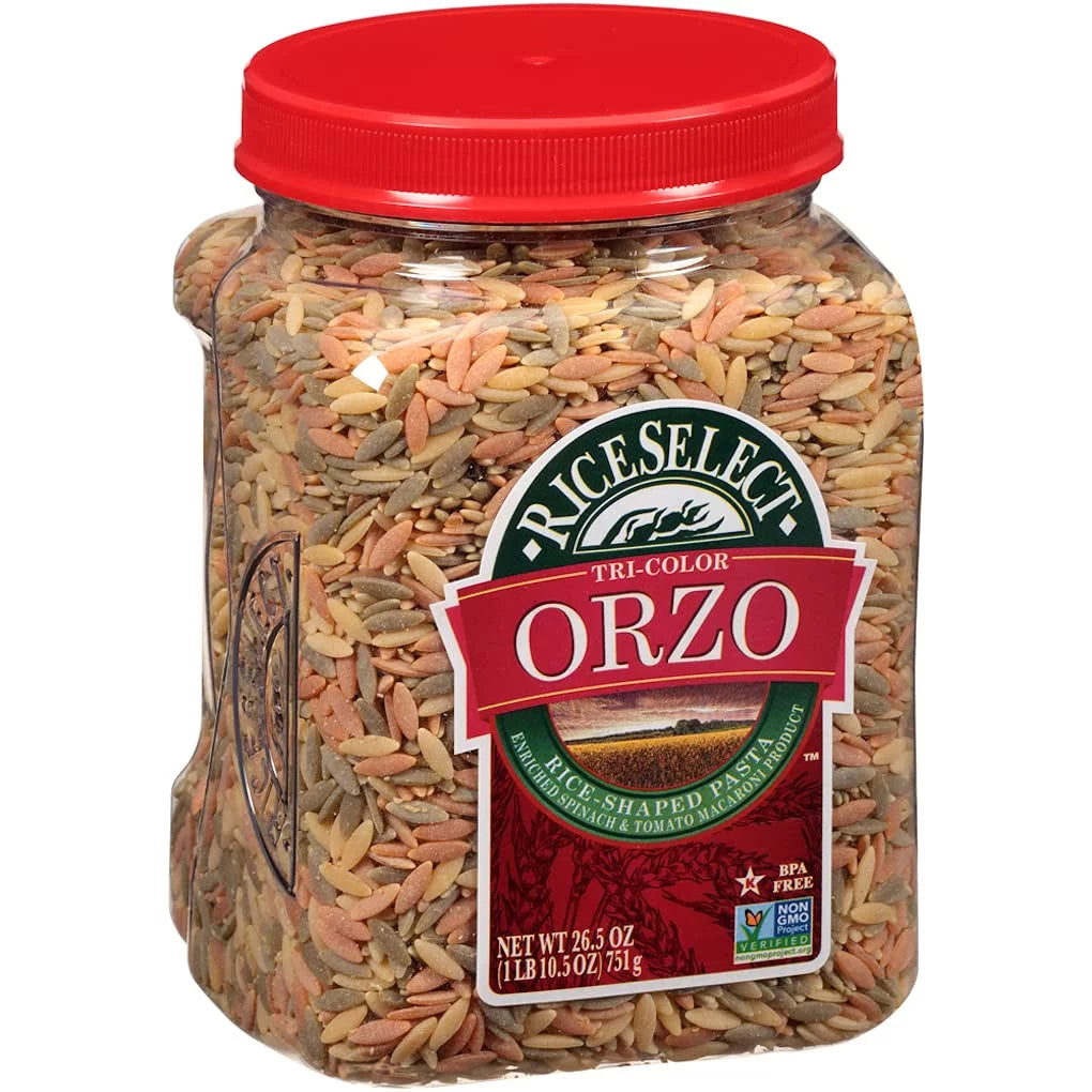 26.5 oz Tri-Color Orzo Pasta (Pack of 4 Jars) T869281