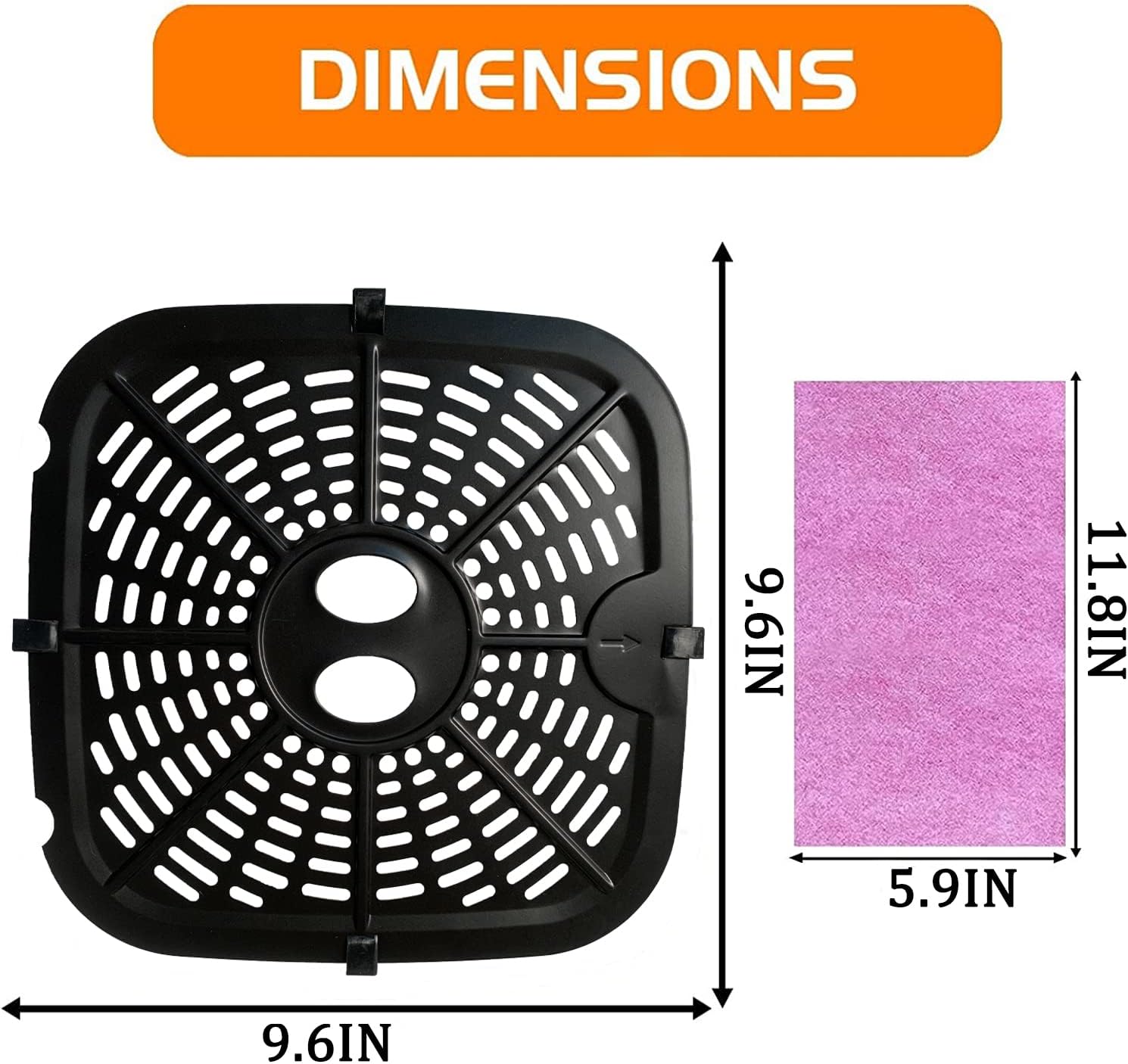 9.6IN Double-layer Coating Air Fryer Crisper Tray X45409