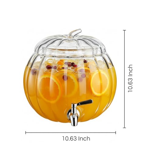 Glass Pumpkin Drink Dispenser 2 Gallon C1971