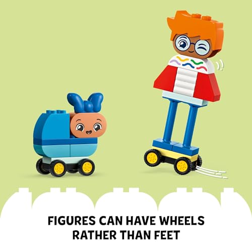 71 Colorful Bricks Buildable People Toy with 5 Characters and 10 Role-Play Faces Q859