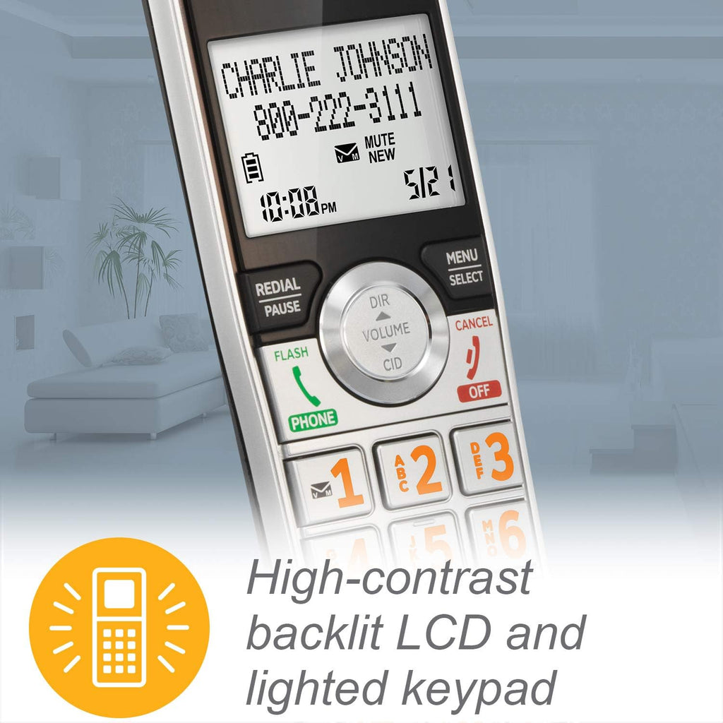 Black/Silver DECT 6.0 Corded/Cordless Phone with 1 Handset R1399