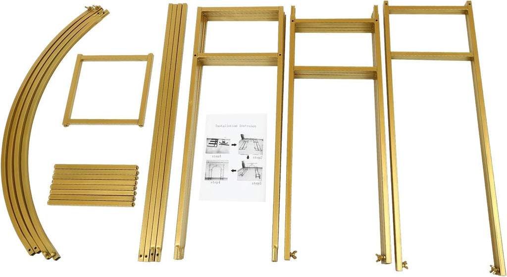 Gold Metal Double Arch Wedding Backdrop Stand W82130