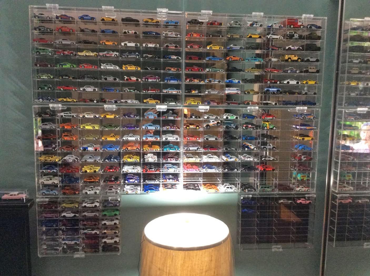 56 Compartment 1/64 Scale Diecast Model Car Display Case with Door I861