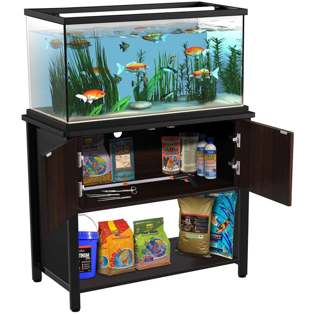 Metal Aquarium Stand with Cabinet F7382