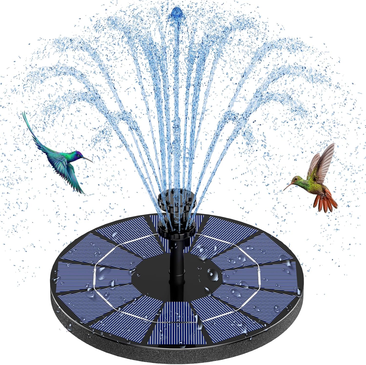 3.5W Solar Fountain Pump with 1500mAh Battery and 6 Nozzles Z764912