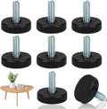8 PCS Adjustable Furniture Feet Threaded 1/4" Thread P93855
