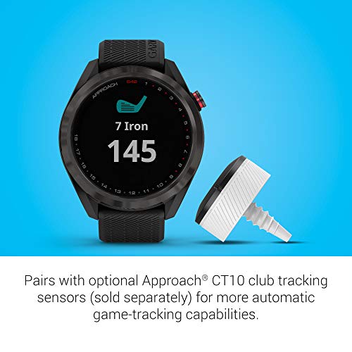Golf Smartwatch with 1.3" Color Touchscreen and Scratch-Resistant Ceramic Bezel K577304