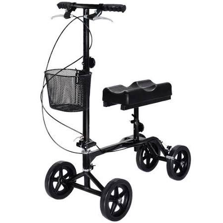 Black Steerable Foldable Knee Walker Scooter G4153