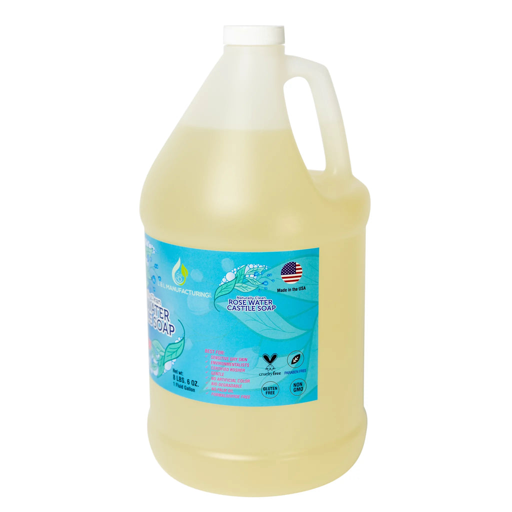 Rosewater Castile Liquid Soap 1 gallon U367