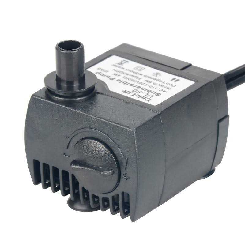 80 GPH Submersible Water Pump 4W Quiet Pump with 6ft Power Cord Y322