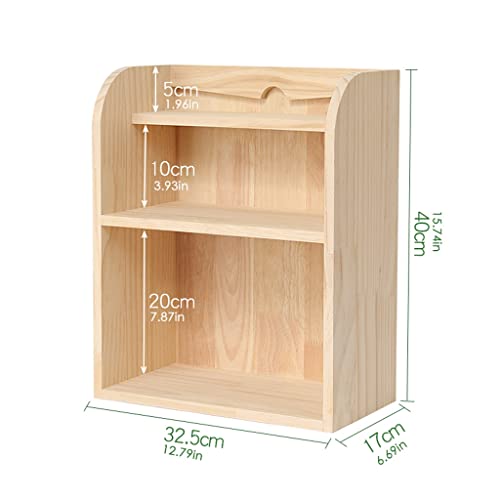 Double-Layer Wood Desktop Storage Rack O74812