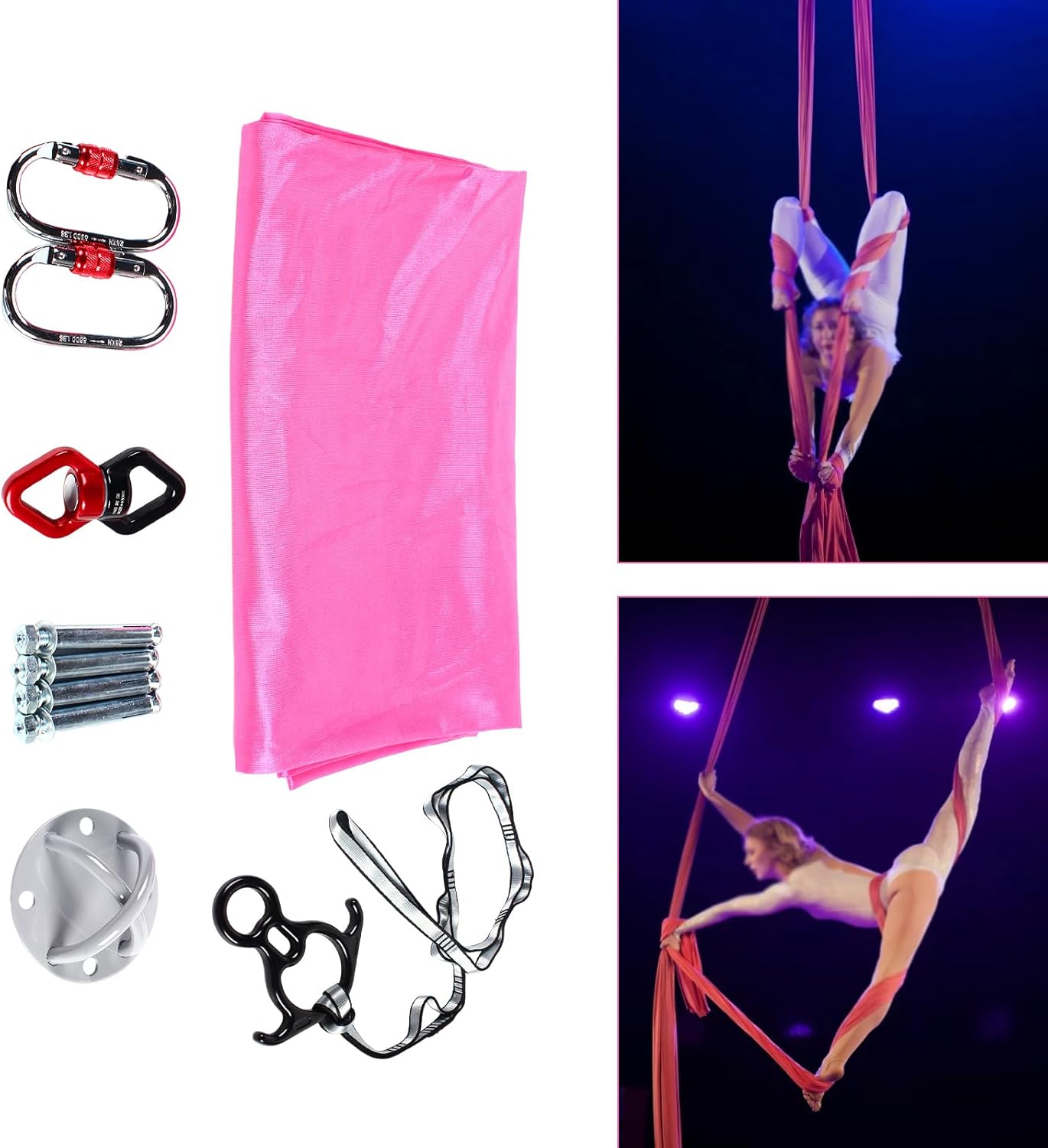 Aerial Yoga Hammock with Full Rigging Hardware F55396